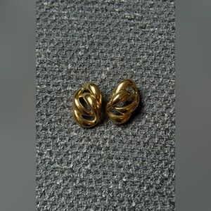 Napier Elegant Gold-Tone Knot Earrings